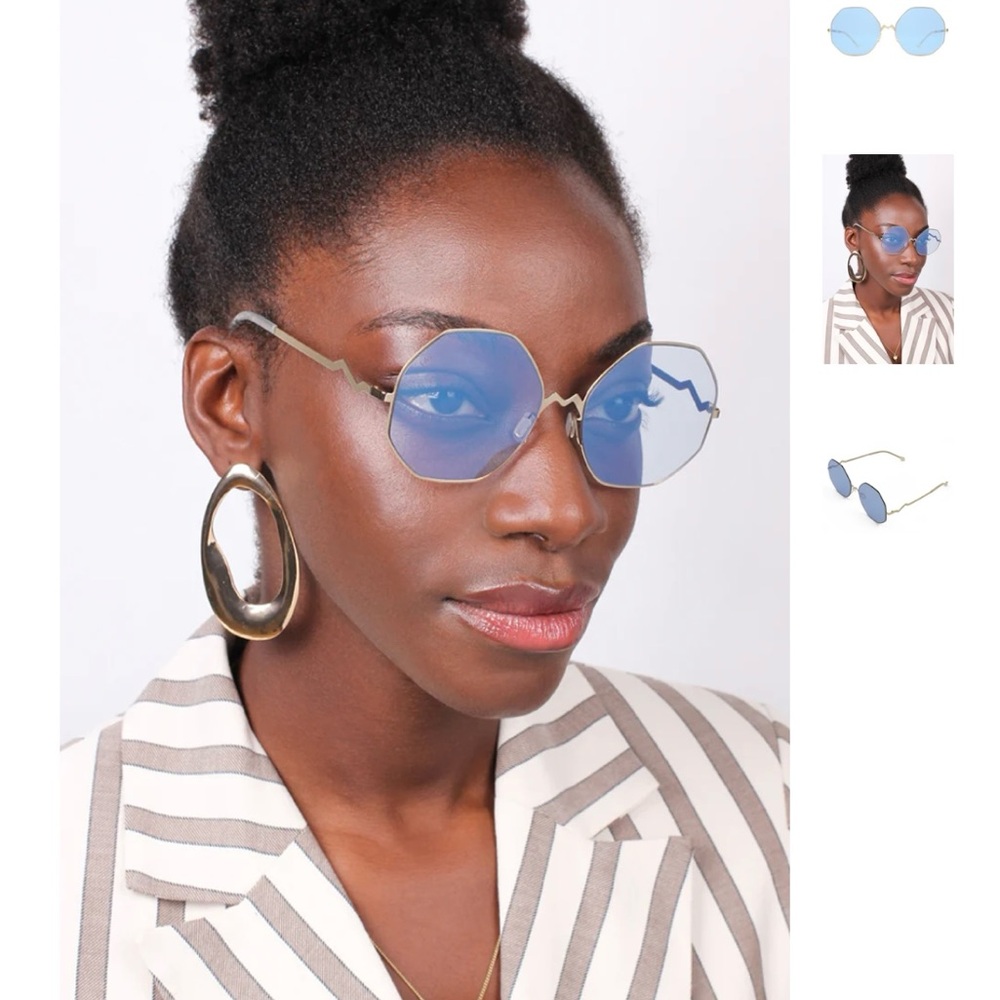 Silver Octagonal Sunglasses